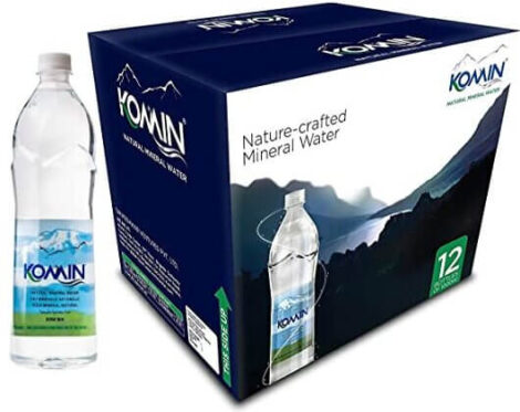 Komin Natural Mineral Water-Bottels 1000ml - Pack of 12 Bottles