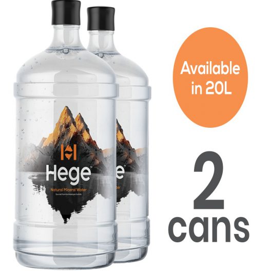 Hege - Natural Mineral Water [ 20Ltrs x 2 Cans ]