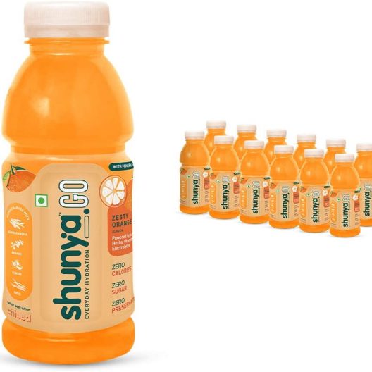 SHUNYA GO ZESTY ORANGE (300Ml) * [ pack of 12 Bottles]