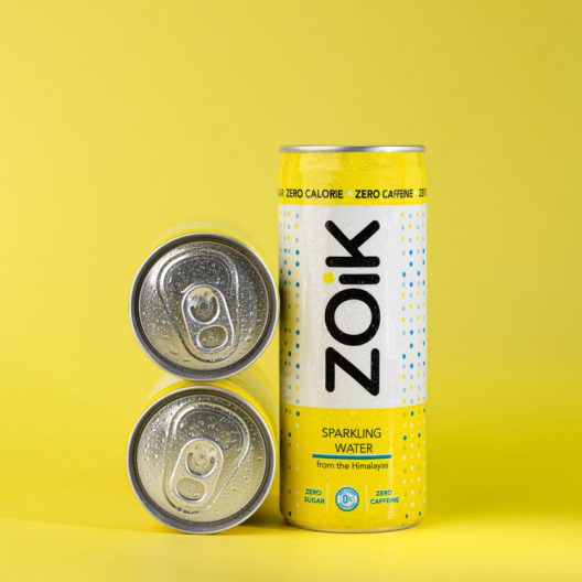 ZOiK Sparkling Water Can 250ml [Pack of 12 cans]