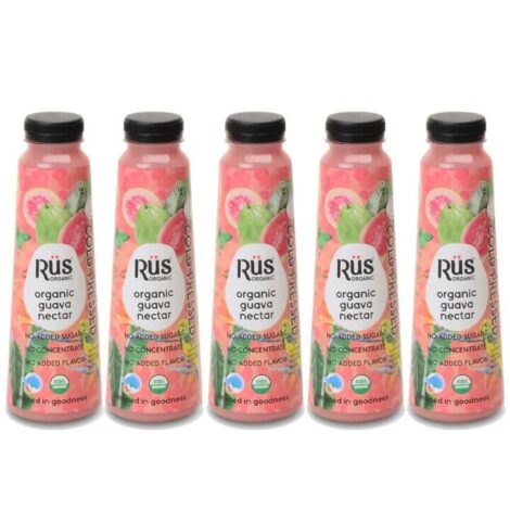 Rus Organic Guava Nectar - Guava Juice 500ml (pack of 5)